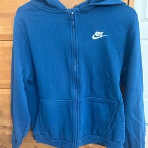 Nike Kids Full-Zip Blue Hoodie